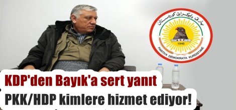 Kürdistan Demokrat Partisi'nden PKK/HDP'ye sert yanıt