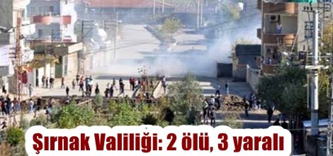 Şırnak Valiliği: 2 ölü, 3 yaralı