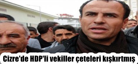 Cizre'de HDP'li vekiller çeteleri kışkırtmış
