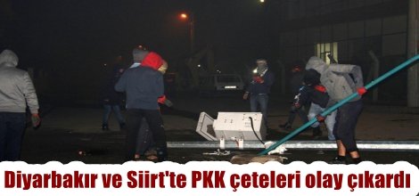 Diyarbakır ve Siirt'te PKK çeteleri olay çıkardı