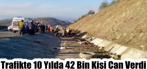Trafikte 10 Yılda 42 Bin Kişi Hayatını Kaybetti