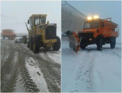Bingöl’de kar yağışı nedeniyle 50 köy yolu kapandı