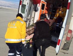 Mahsur kalan hasta helikopter ambulansla nakledildi