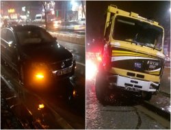 Batman’da çöp kamyonu kaza yaptı