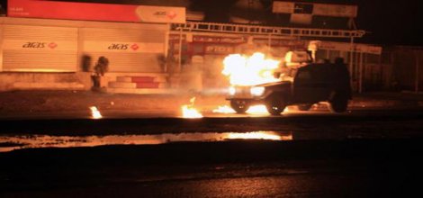 Silopi'de polis araçlarına molotoflu saldırı düzenlendi