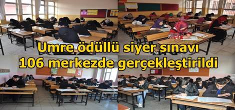 Umre ödüllü siyer sınavı 106 merkezde gerçekleştirildi