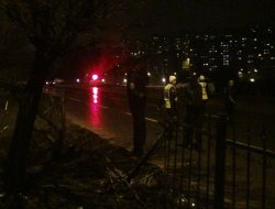 Gaziantep’te kaygan yolda kaza