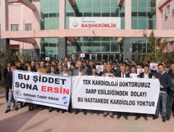 Sağlıkçılar Doktorun darp edilmesini protesto etti