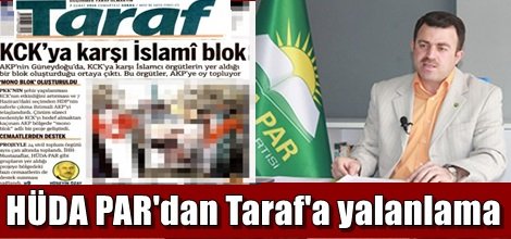 HÜDA PAR'dan Taraf'a yalanlama