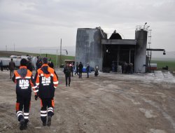 Batman’da asfalt kazanı patladı