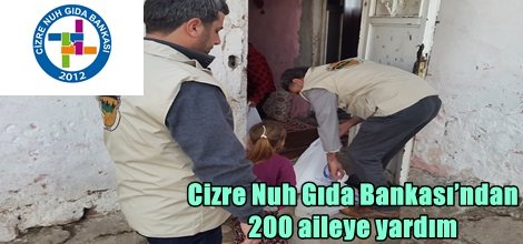 Cizre Nuh Gıda Bankası’ndan 200 aileye yardım