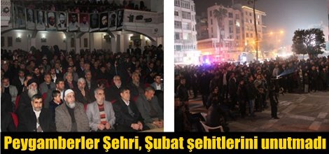 Peygamberler Şehri, Şubat şehitlerini unutmadı