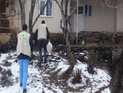 İHO-Ebrar, Çağrı-Der aracılığıyla Solhan’da gıda yardımında bulundu