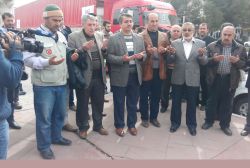 Adıyaman'da Suriye'ye 3 yardım TIR'ı yola çıktı