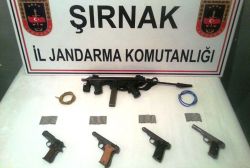 Şırnak’ta5 adet silah ele geçirildi