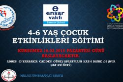 Batman’da “4-6 Yaş Çocuk Etkinlikleri Eğitimi” kursu