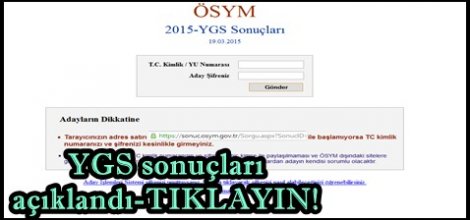 YGS sonuçları açıklandı-TIKLAYIN!