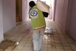 Cizre Nuh Gıda Bankası Suriyeli engelli anneye sahip çıktı