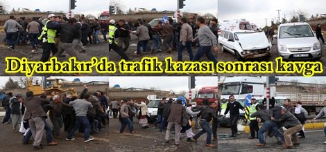 Diyarbakır'da trafik kazası sonrası kavga