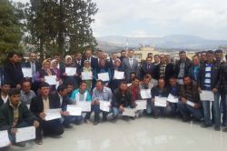 Çoban adayları sertifikalarını aldı