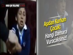 Aşıdan korkan çocuk! VİDEO
