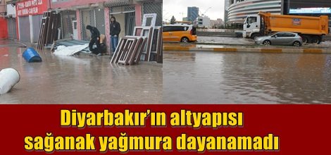 Diyarbakır’ın altyapısı sağanak yağmura dayanamadı video