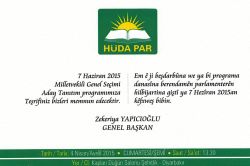 HÜDA PAR adaylarını yarın açıklıyor