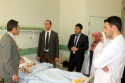 ASP İl Müdürü, felçli hastayı  ziyaret etti