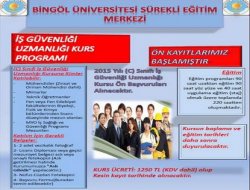 Bingöl Üniversitesinden İş Güvenliği kursu