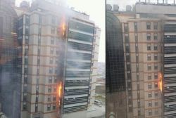 İstanbul Yenibosna'da bulunan Kuyumcukent'te yangın çıktı