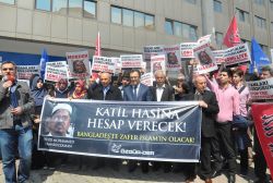 Bangladeş Konsolosluğu’nda ‘Kamaruzzaman’ protestosu foto