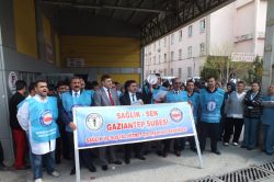 Gaziantep’te hemşireye saldırı protesto edildi foto