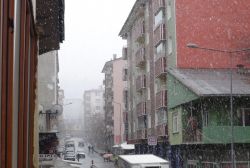 Tatvan’ da lapa lapa kar yağıyor video