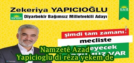 Namzetê Azad Yapicioglu di rêza yekem de