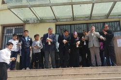 Kutlu Doğum etkinliğinde öğrenciler güvercin uçurdu