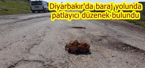 Diyarbakır'da baraj yolunda patlayıcı düzenek bulundu