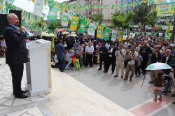 Aydın Gök’ün seçim lokali miting havasında açıldı foto video