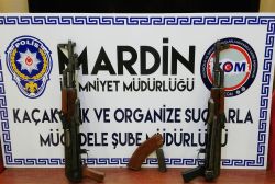 Mardin’de silah kaçakçılarına baskın