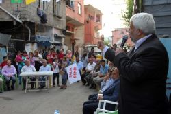 Romanlardan bağımsız Hür aday Demir'e yoğun ilgi foto video