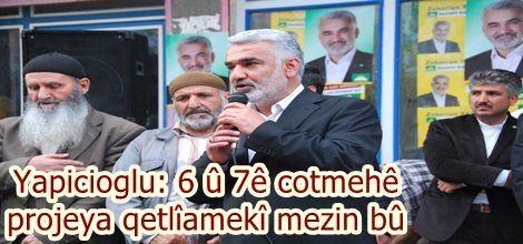 Yapicioglu: 6 û 7ê cotmehê projeya qetlîamekî mezin bû