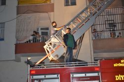 Bismil’de bir apartmanda yangın çıktı