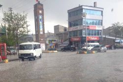 Muradiye'de dolu yağışı