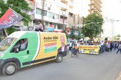 Batmanlı gençlerden Aydın Gök’e destek yürüyüşü
