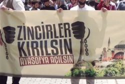 Ayasofya ve Mursi'ye özgürlük yürüyüşü foto video