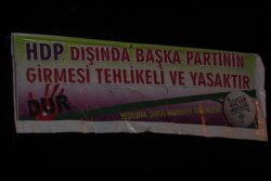 Li Ercîşa Wanê pankarta gefxurê