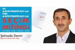 Şırnak bağımsız milletvekili adayı Şehzade Demir seçim mitingi düzenleyecek