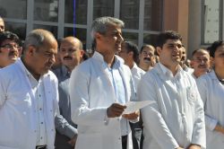 Öldürülen doktor için Batman’da basın açıklaması-foto