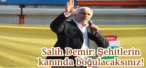 Salih Demir: Şehitlerin kanında boğulacaksınız!-foto