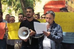 Fayans ustalarından basın açıklaması-foto