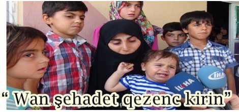 “ Wan şehadet qezenc kirin”